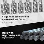 S&F STEAD & FAST Annular Cutter Set, 2 inch Depth of Cut, 7/8, 1-1/8, 1-1/4, 1-1/2, 1-3/4, 2" Cutting Diameter, 3/4 Weldon Shank, Mag Drill Bits Kit for Magnetic Drill Press