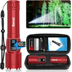 Rechargeable Flashlights High Lumens - Super Bright LED Tactical Flash Light, Powerful Waterproof Handheld USB C Flashlight for Camping,Emergencies,Home,5 Modes,Zoomable (1, Red)