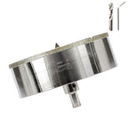 4-23/32inch | 120mm Diamond Hole Saw with Center Drill bit and Diamond-Coated Center Drill bit for Ceramic Glass Marble Fiberglass Granite and Porcelain Tiles by CENYB
