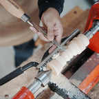 Overall length:18 3/4" Carbide Tipped Finisher Chisel For Woodturning, Beech handle length: 12 1/2", Tool bar length: 6 1/4", Tool bar thickness: 10mm (3/8") Square, with 12*2.5mm-30°TCT ROUND BLADE