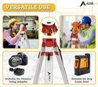 AdirPro Universal Survey Tripod – Laser Level Tripod – Transit Level Tripod - Quick Clamp - Heavy Duty Contractor Tripod 5/8” x 11” Thread (Orange Aluminum)