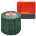120x100mm Non-Woven Abrasive Flap Wire Drawing Polishing Burnishing Wheel for The Surface Treatment of Metal Products (240 GRIT with Sandpaper)