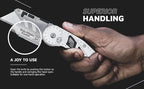 Folding Utility Knife Stainless Steel Holster Nylon Pouch Belt Clip Box Cutter Knife Carry Case Utility Knife & Clip Navaja De Trabajo Roofing Cuchilla de Bolsillo
