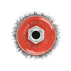 8PCS 3 Inch Carbon Steel Crimped Wire Wheel Cup Brush Set for Grinders, Coarse Crimped with 5/8-Inch-11 Threaded Arbor, Max RPM 12,500, Light-Duty Conditioning for Metal, Rust Removal, Abrasives