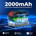 Dong Cheng 20V Brushless Impact Driver, 1840in-lbs Torque, Self-tapping Mode, 3200RPM, 4300IPM, 1/4" Hex Chuck, 3 Speed Modes, with 2 * 2.0Ah Batteries