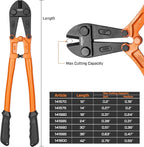 KSEIBI 141570 Heavy-Duty Mini Bolt Cutter 12" for Cutting Fence, Steel Wire, Small Chain, Screws, and Rivet, with Soft Grip Rubber Ergonomic Handle Cutters