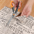 Titanium Scissors, Premium 8.6” All Purpose Scissors, Ultra Sharp Stainless Steel Blades, Comfortable Grip, Great for Craft, Office, School and Everyday Use, Black/orange, 21.8cm, Pack of 3