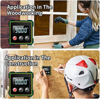 Digital Angle Finder with Electronic Laser Level,Inclinometer- 4-side Strong Magnetic Angle Gauge with Backlight, Finder Measuring Tool for Woodworking Tablesaw(Laser Level is Class II, Output<5mW)