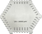 RIVERWELD Hexagonal Wet Film Comb Thickness Gauge Card 25-3000 um Measurement Thickness for Paint and Coating