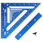 Commando 7.5" - Advanced Carpenter Square with Jig Block - Accurate Flatwork and Repetitive Markings (Ocean)