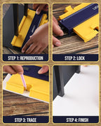 Lichamp Contour Gauge Profile Tool 5" 10" with Miter Saw Protractor Angle Finder 7", Super Gauge Shape and Outline Tool with Aluminum Miter Cut Protractor