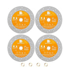 Rock Slab Grinding Disc - 7 inch Glass Cutter Disc (4pcs), Granite Cutting Disc, Diamond Grinder Wheel for Rock Slab, Stone, Tile, Marble, Granite, Glass Diamond Cutting Discs