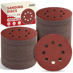 JTIEO 5 Inch Sanding Discs – 100 PCS 600 Grit Sandpaper Assortment, Hook & Loop Orbital Sander Pads, Round Sanding Pads for Random Orbital Sanders