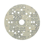 3M Hookit Blue Abrasive Discs 36162, Multi-Hole, 5 in, 220+ Grade, Pack of 50, Virtually Dust-Free, for Auto Sanding, Body Repair, Featheredging, Primer Sanding, Paint Preparation, E-Coat Sanding