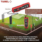Underground Wire Locator, Underground Cable Locator with Rechargeable 1100mAh Battery, Cable Tester for Pet Fence