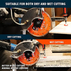 7 Inch Turbo Diamond Saw Blades for Angle Grinder, 7" Diamond Blade for Fast Cutting Granite Marble Concrete Brick (2-Pack)