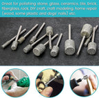 Stone Carving Set Diamond Burr Bits Compatible with Dremel, 46Grit 150Grit 24PCS Polishing Kits Rotary Tools Accessories with 1/8'' Shank for Engraving, Grinding, Stone, Rocks, Jewelry, Ceramics