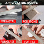 Diamond File Set, 3-Piece, 8-inch, Includes Flat/Half-Round/Round. For Sharpening Lawn Mower Blades, Garden Shears, Axe, Knife - Tool Sharpener for Metal, Tile, Ceramic, Glass, Stone and more