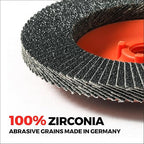 Jumbo Zirconia Flap Discs 4 1/2 for Angle Grinder, 60 Grit Type 27 High Density Trimmable 5/8"-11 inch Grinding Wheels for Grinding, Rust Removal, Sanding and Finishing - 10 Pack