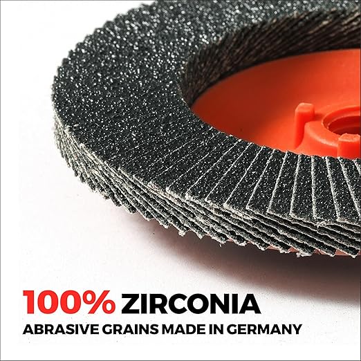 Jumbo Zirconia Flap Discs 4 1/2 for Angle Grinder, 60 Grit Type 27 High Density Trimmable 5/8"-11 inch Grinding Wheels for Grinding, Rust Removal, Sanding and Finishing - 10 Pack