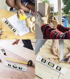 DOWELL Magnetic Torpedo Level Mini Bubble Level Box Spirit Level Alloy Frame 180/90/45 Degree 9-Inch (1, White)