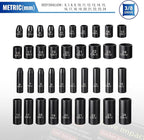 64-Piece 3/8" Drive Socket Set, SAE (5/16"-1") & Metric (6mm-24mm), Deep & Shallow, 72-Tooth Ratchet Wrench, Extension Bars, 1/2" F to 3/8" M Reducer, Universal Joint & Power Drill Adapter