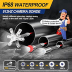 Anysun All in 1 Sewer Camera with Locator & Wheels & Pull Handle, 7MM 300Ft Cable, Self Leveling, Distance Counter, 32GB Card, 9'' HD Monitor, Pipe Drain Inspection Camera IP68 Industrial Borescope