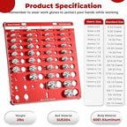 42 Nut and Bolt Thread Checker - 19 Standard and 15 Metric Bolt Checker and 8 Drill Bit Gauge,Bolt Size and Thread Gauge,Wall-Mountable Bolt and Nut Identifier Gauge