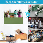 Magnetic Aerosol Spray Can Holder, Magnet Toolbox Bottle Holder, Tool Box Storage Rack for Garage and Home, Craft Workspace, Mechanic Paint Bottle Can Organizer, Green, 3"x8.3"