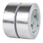 BOMEI PACK Adhesive Aluminum Foil Heat Shield Tape 2 Pack Barrier Fiberglass Thermal Insulation Reflective Material High Temp Protection (1.5 inch)