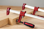 HimaPro 6 Inch Bar Clamp Set, 4 Pack 600 lbs Load Limit Medium Duty Quick Release Steel F Clamp, Ideal for Woodworking, Metalworking, and DIY Projects