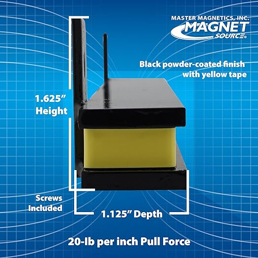 Master Magnetics 24" Magnetic Bar Tool Organizer - Easy to Install Magnet Storage Holder for House, Garage, Shed, or Job Site - Black Powder Coat