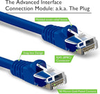 GearIT Cat5e Ethernet Patch Cable 75 Feet - Snagless RJ45 Computer LAN Network Cord, Blue