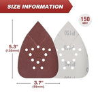 S SATC Mouse Sander Sandpaper 50PCS Mouse Sanding Pads 12 Holes Hook and Loop Sandpaper 150 Grit Detail Palm Sand Paper
