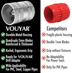 Deburring Tool for Copper Pipe, PVC Tubing, 1/4” to 1-5/8" All-metal Inner Outer Pipe Reamer, Copper Pipe Cleaner, Tube Chamfering Plumber Tool