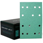 3" x 5" (80mm x 133mm) 14-Hole 80 Grit Sanding Sheets - Fits Festool RTS 400 & Mirka Deos 353 - Heavy-Duty Hook & Loop Film Abrasives - Sandpaper for Sheet Sanders - 50 Pack Box