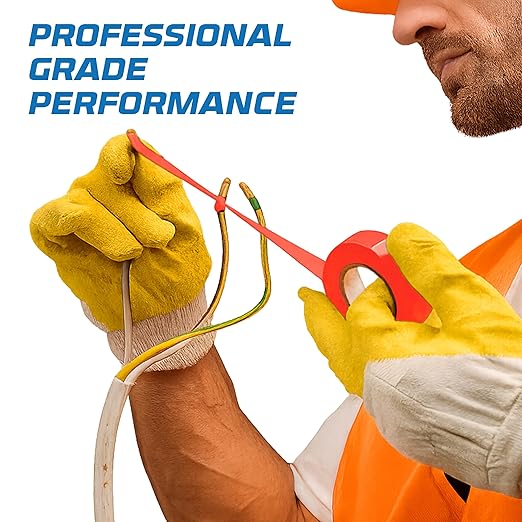 OHLECTRIC Professional Grade Vinyl Electrical Tape (10 Pack) Multicolored - 7 Mil Thick Flame-Retardant, Heat & Weather Resistant 3/4 Inch x 60 Feet | Ideal for Contractors & Electricians