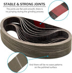 12 Pcs 1/2" x 12" Knife Sharpener Sanding Belts, 2500 Fine Grit Replacement Belt Fits Work Sharp Knife & Tool Sharpener(WSKTS & WSKTS-KT/Mk.1 & Mk.2)