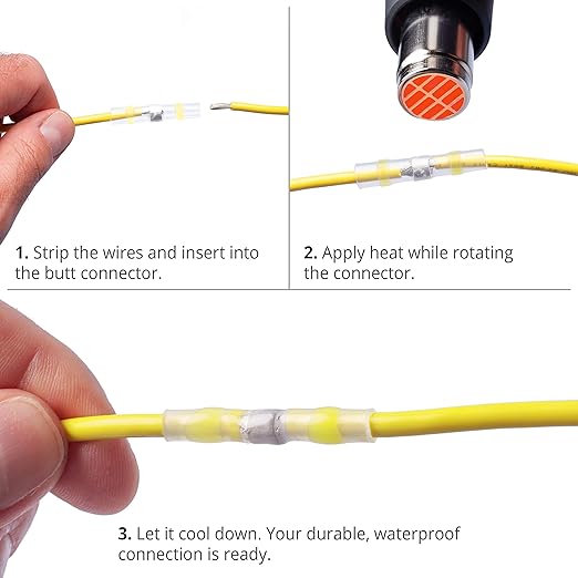 Wirefy 110 PCS Solder Seal Wire Connectors Kit - Heat Shrink Wire Connectors Kit - Waterproof Solder Sleeves - Self Soldering Wire Connectors - Set 26-10 AWG | Wire Butt Connectors Heat Shrink