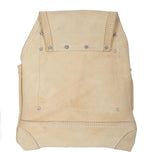 VEEKAY 10 Pockets Men Suede Leather Tool Pouch Beige and Brown Color Bags Fastener Carpenter's Nail & Tool Bag Heavy Duty Steel Hammer Loop, Belt Loop for Electrician Technician Installers