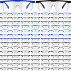 100 Pairs Safety Goggles Bulk Protective Glasses for Shooting Lab Safety Goggles Over Glasses for Kids Adult