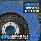 14 Pack of Flap Discs 4 1/2 for Angle Grinder Grit 40 Type 29 Zirconia Grinding Wheel for Wood Metal Sanding