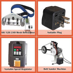 Belt Sander Variable Speed Power Bench Sander 2X71inch Vertical and Horizontal Belt Sander for Metal Working & Knife Making With 3 Grinding Wheels and Base 110V 1500W
