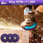 10 Pack Strip Discs Stripping Wheel for Angle Grinder, 4-1/2" x 7/8" Rust Remover Discs, Clean and Remove Paint Coating Rust Welds Oxidation(Purple)