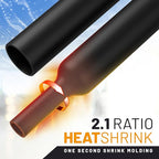GTSE 1 Inch Heat Shrink Tubing, 11 Ft Mini Reel – Black, UL Listed, 2:1 Ratio, Flexible Cable Sleeving – Flame Retardant Polyolefin for Electrical Insulation, Repairs, Wire & Connector Wrap