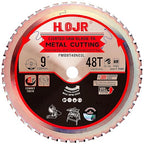 Metal Cutting Circular Saw Blade, Steel and Stainless Steel Cutting, The Cutting Head uses a Special Anti-Heat Sticking Coating with high Finish and Long Life,FMB 9 inch 48-Tooth 1" -TA