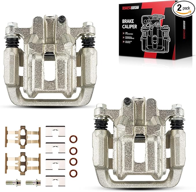 Torchbeam Rear Brake Calipers Set for Acura 1999-2008 TL, Honda 2003-2011 Element, Acura 2001-2003 CL, Rear Left and Rear Right Calipers Replace # 19B2589+19B2588