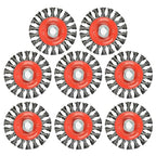 A A IN 8Pack Wire Wheel for Angle Grinder, 4 Inch Twisted Knotted Grinder Wire Wheel Brush with 5/8"-11 Threaded Arbor for Angle Grinder,Carbon Steel Wire Cup Brush for Rust,Corrosion,Paint Removal