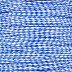 Hollow Braid Polypropylene Rope (1/4 Inch, 50 Feet, Blue and White) - Barrier Rope - Trail Marking, Crowd Control, Golf Courses