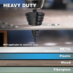 HSS 1/4-2 Inch Large High Speed Steel Step Drill bits, Doubles Flutes Large Step Bits for Hole Drilling in Iron, Copper, Aluminum, Wood, Plastic